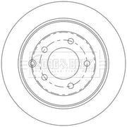 Borg & Beck 2 x Solid Rear Brake Discs BBD5565