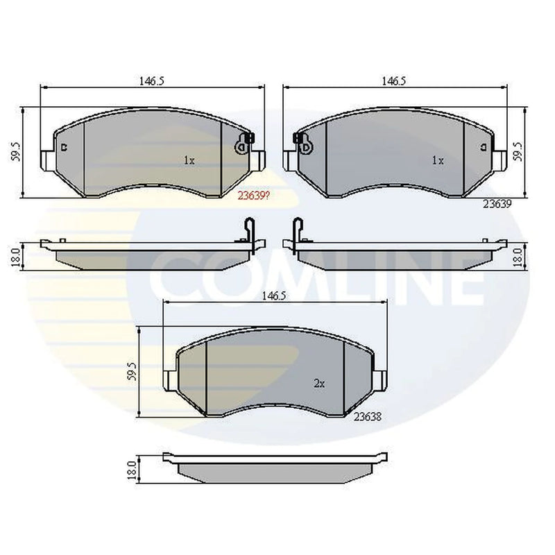 Comline Front Brake Pad Set CBP31162