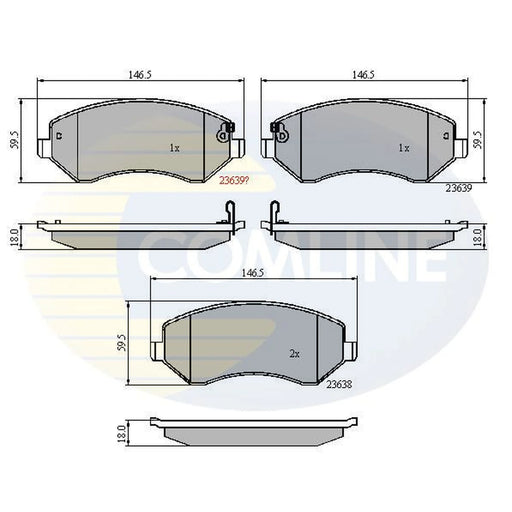 Comline Front Brake Pad Set CBP31162