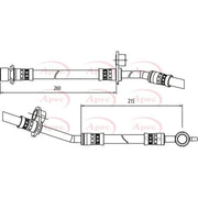Apec Brake Hydraulic Hose Line Front Right HOS4078