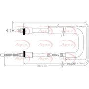 Apec Handbrake Cable Left Rear CAB1616