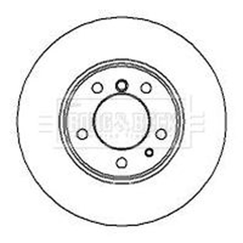 Borg & Beck 2 x Vented Front Brake Discs BBD4896