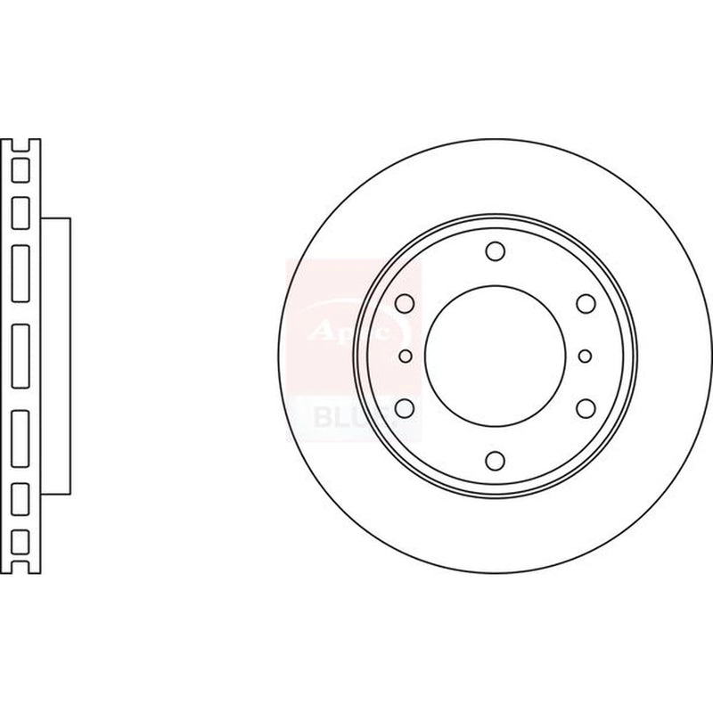 Apec 2 x Vented Front Brake Discs SDK6174
