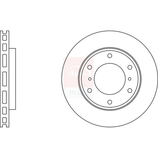 Apec 2 x Vented Front Brake Discs SDK6174