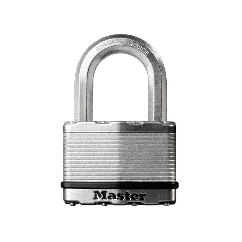 Master Lock Excell™ Laminated Steel 50mm Padlock 4-Pin - 25mm Shackle - M5EURD