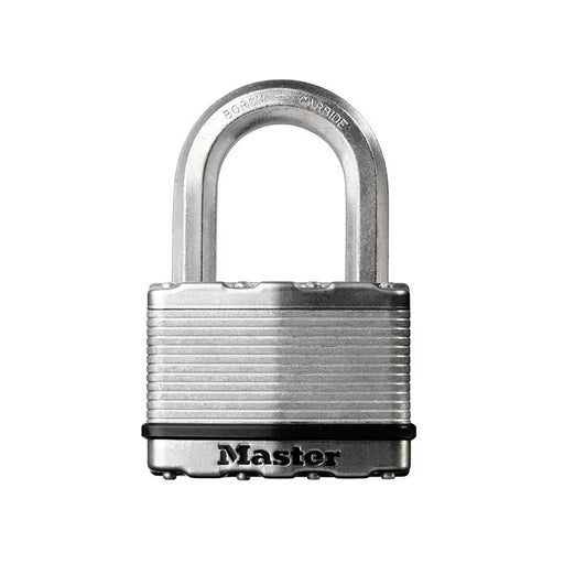 Master Lock Excell™ Laminated Steel 50mm Padlock 4-Pin - 25mm Shackle - M5EURD