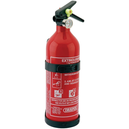 Draper Dry Powder Fire Extinguisher, 1kg 22185 Draper  - Town Parts