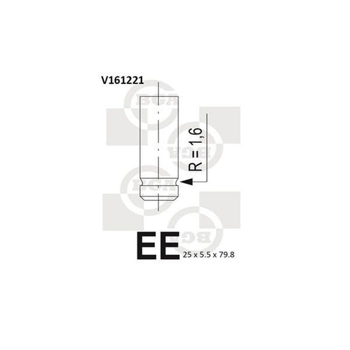 BGA Engine Exhaust Valve 25mm Head V161221