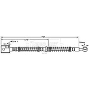 Borg & Beck Brake Hydraulic Hose Line Front Right BBH7860