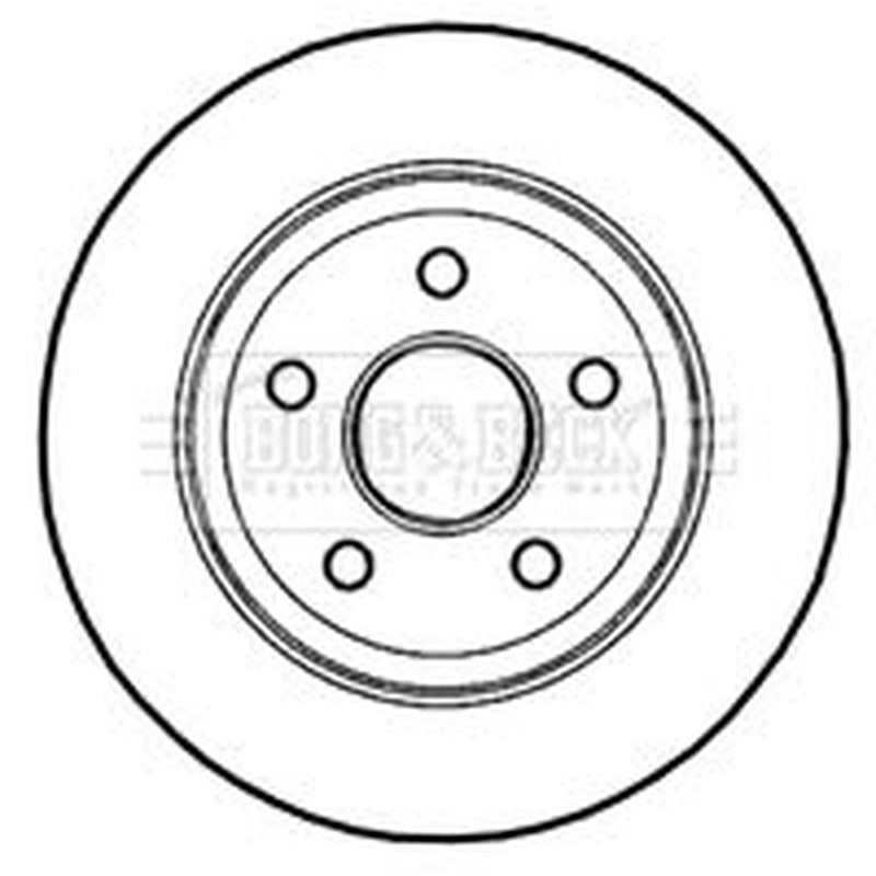 Borg & Beck 2 x Solid Rear Brake Discs BBD4661