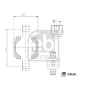 Febi Guide Strut Repair Kit 107mm OD Thick Rear 199620