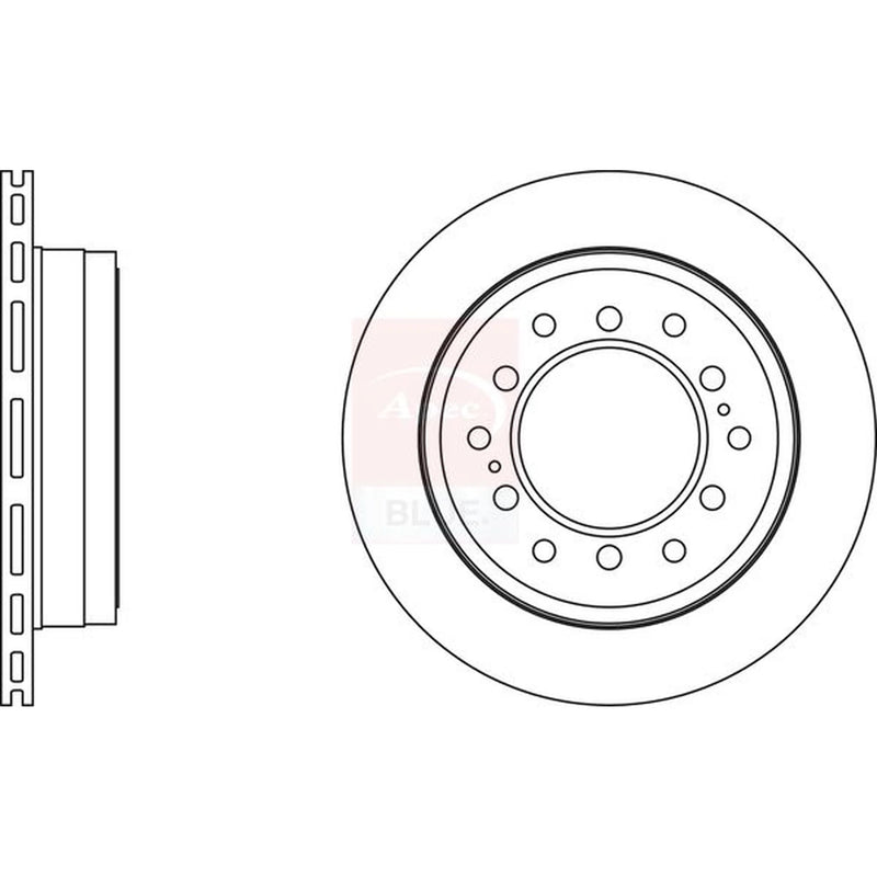 Apec 2 x Vented Rear Brake Discs SDK6711