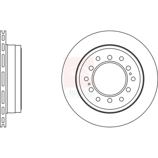 Apec 2 x Vented Rear Brake Discs SDK6711
