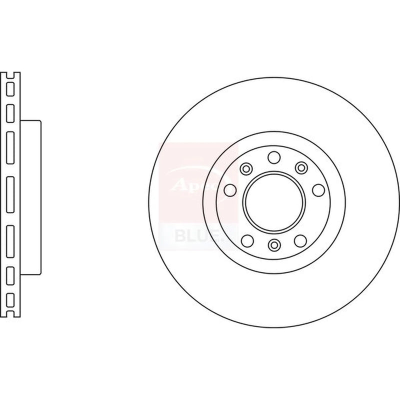 Apec 2 x Vented Front Brake Discs SDK6819