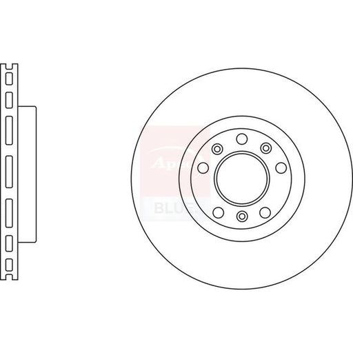Apec 2 x Vented Front Brake Discs SDK6819