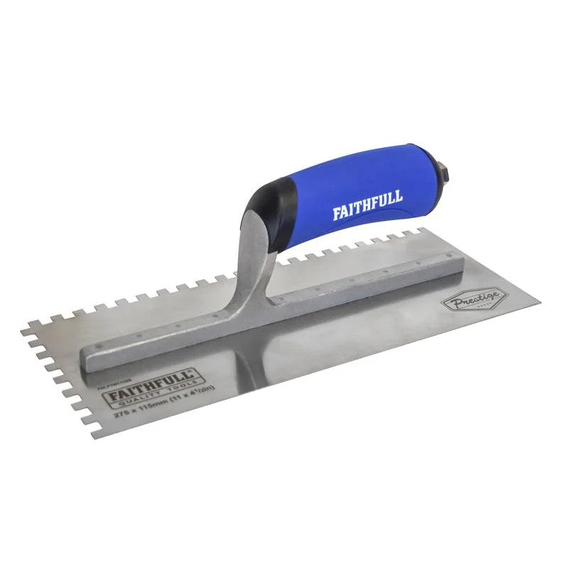 Faithfull Prestige Notched Trowel 275 x 115mm (11 x 4.1/2in) 6mm Notch
