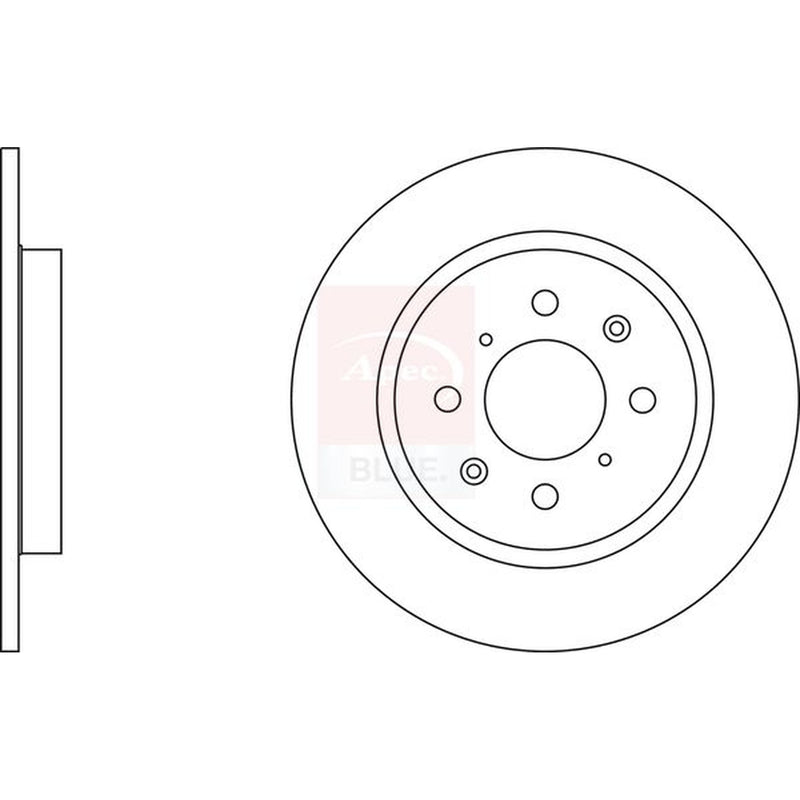 Apec 2 x Solid Rear Brake Discs SDK6631