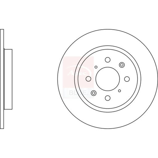 Apec 2 x Solid Rear Brake Discs SDK6631