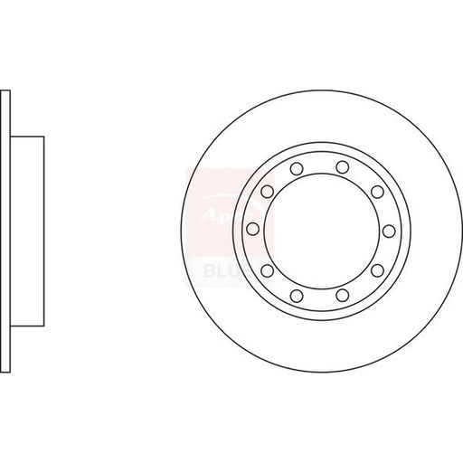 Apec 2 x Solid Rear Brake Discs SDK6727