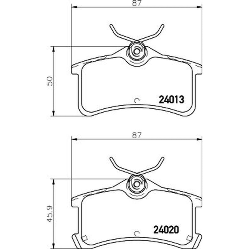 DON Rear Brake Pad Set PCP1555