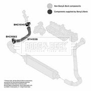 Borg & Beck Intercooler Turbo Charge Air Hose Lower BTH1038