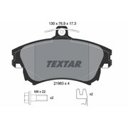 Textar Brake Pad Set 2198302