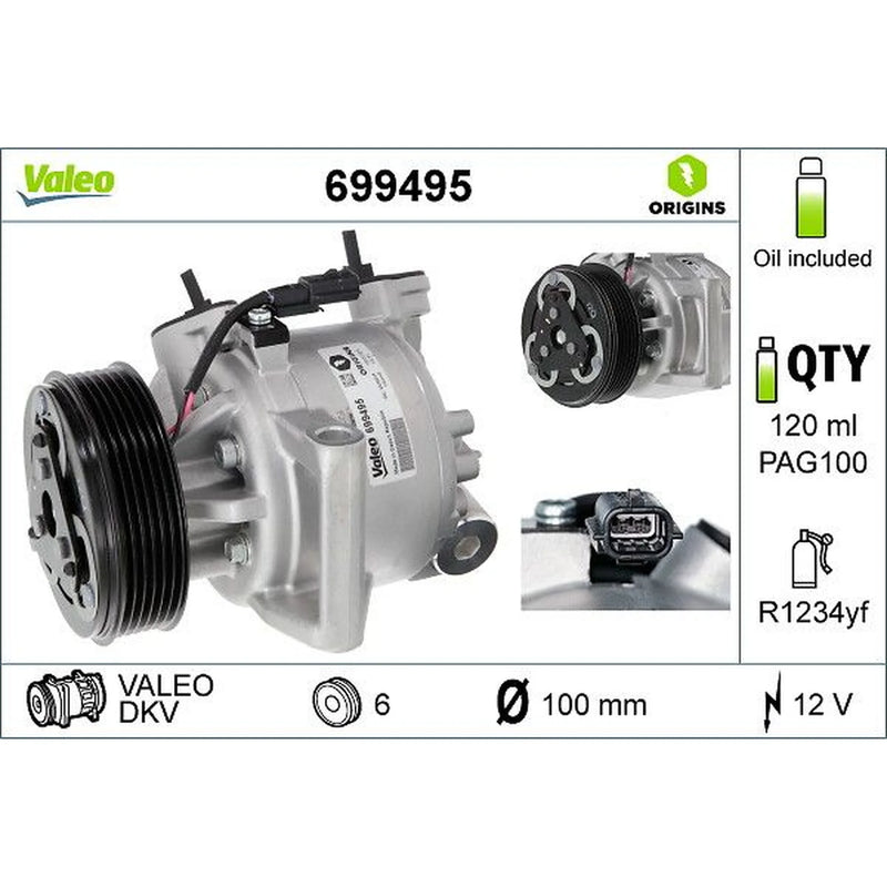 Valeo Air Conditioning Compressor 699495