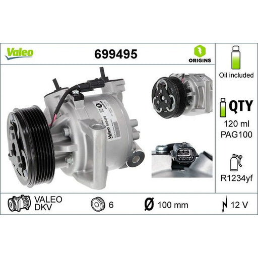 Valeo Air Conditioning Compressor 699495