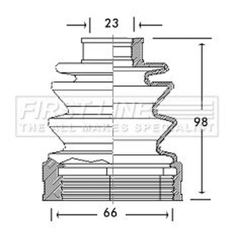 First Line Drive Shaft Bellow Kit Front Left FCB2617