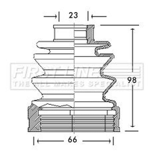First Line Drive Shaft Bellow Kit Front Left FCB2617