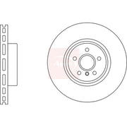Apec 2 x Vented Front Brake Discs DSK3256