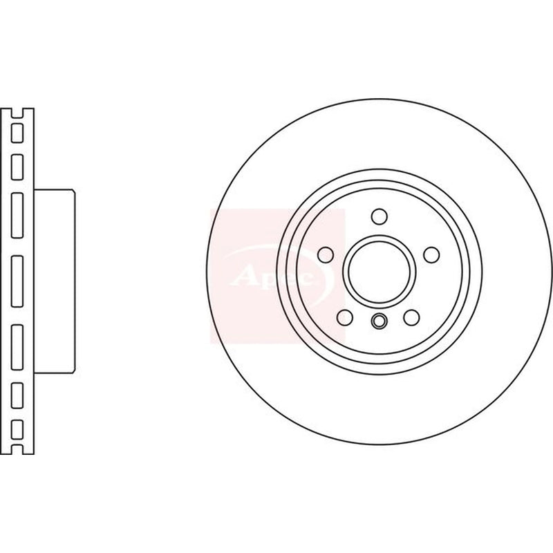 Apec 2 x Vented Front Brake Discs DSK3256