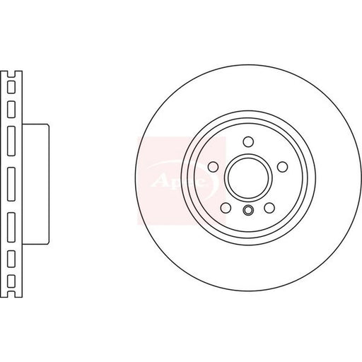 Apec 2 x Vented Front Brake Discs DSK3256