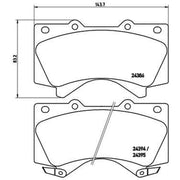 Brembo 4 x Front Brake Pad Set P83107