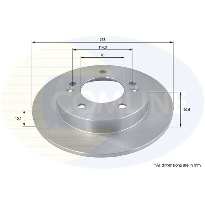 Comline 2 x Solid Rear Brake Discs ADC1099