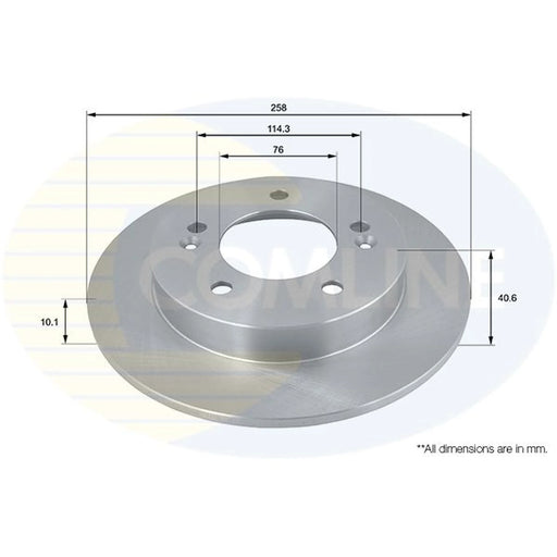 Comline 2 x Solid Rear Brake Discs ADC1099