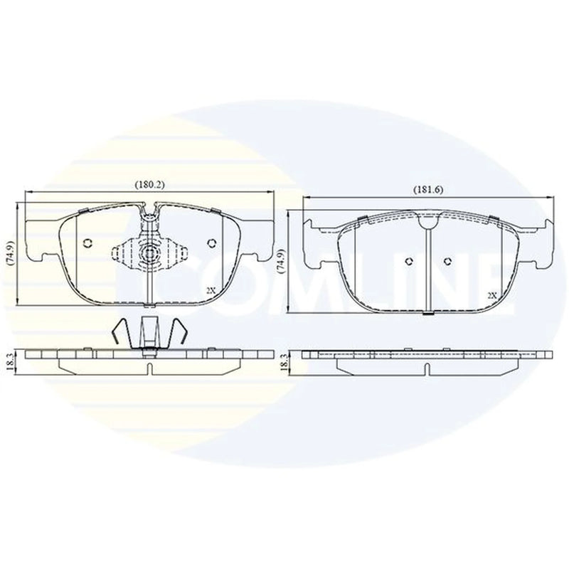 Comline 4 x Front Brake Pad Set CBP02399