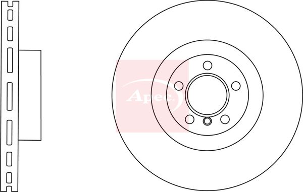 Apec 2 x Brake Disc Set Vented