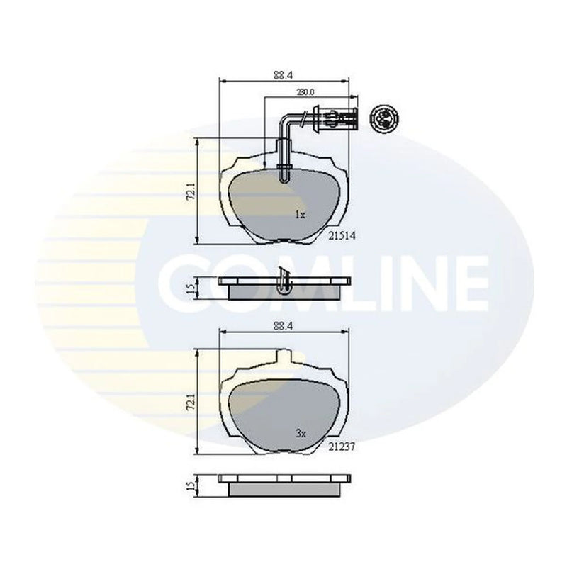 Comline Rear Brake Pad Set CBP1224