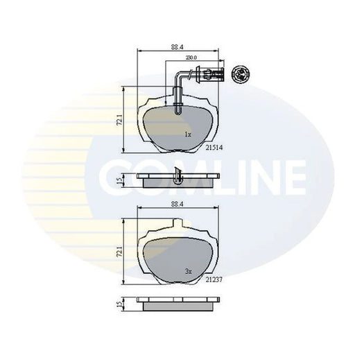 Comline Rear Brake Pad Set CBP1224