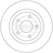 Borg & Beck 2 x Solid Rear Brake Discs BBD5620