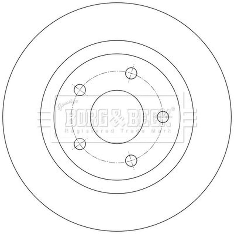 Borg & Beck 2 x Solid Rear Brake Discs BBD5620