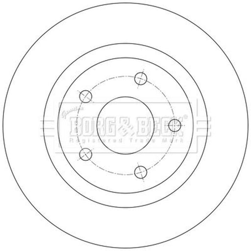 Borg & Beck 2 x Solid Rear Brake Discs BBD5620