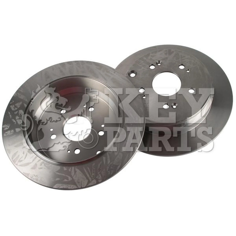 Key Parts 2 x Solid Rear Brake Discs KBD4748