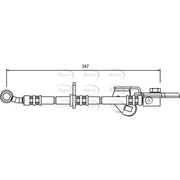 Apec Brake Hydraulic Hose Line Front Right HOS3594