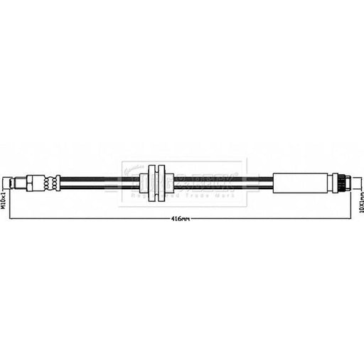 Borg & Beck Brake Hydraulic Hose Line Front Left BBH8569