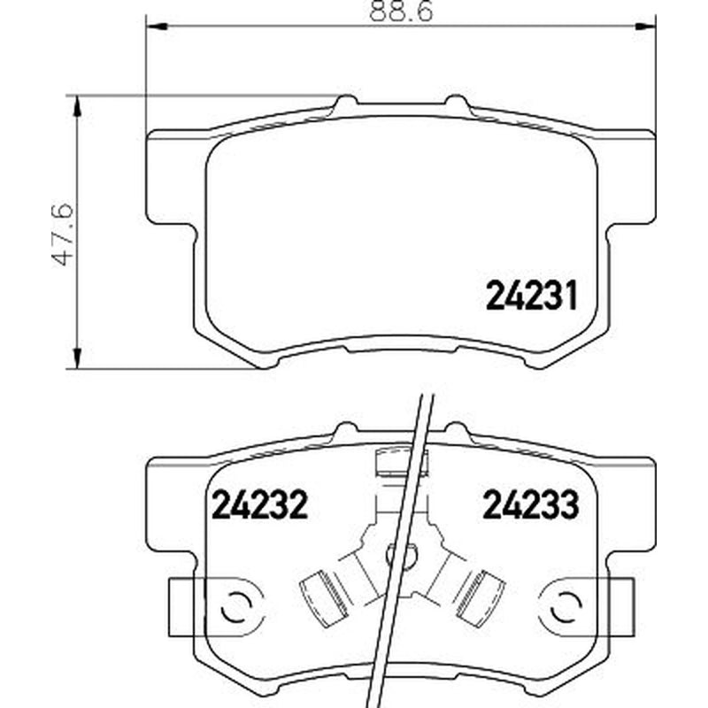 DON Rear Brake Pad Set PCP1332