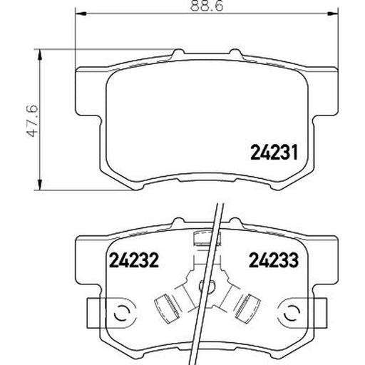 DON Rear Brake Pad Set PCP1332