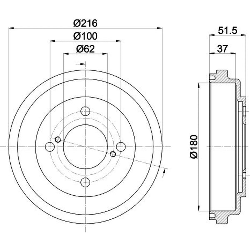 Mintex Brake Drum Assembly Rear MBD442