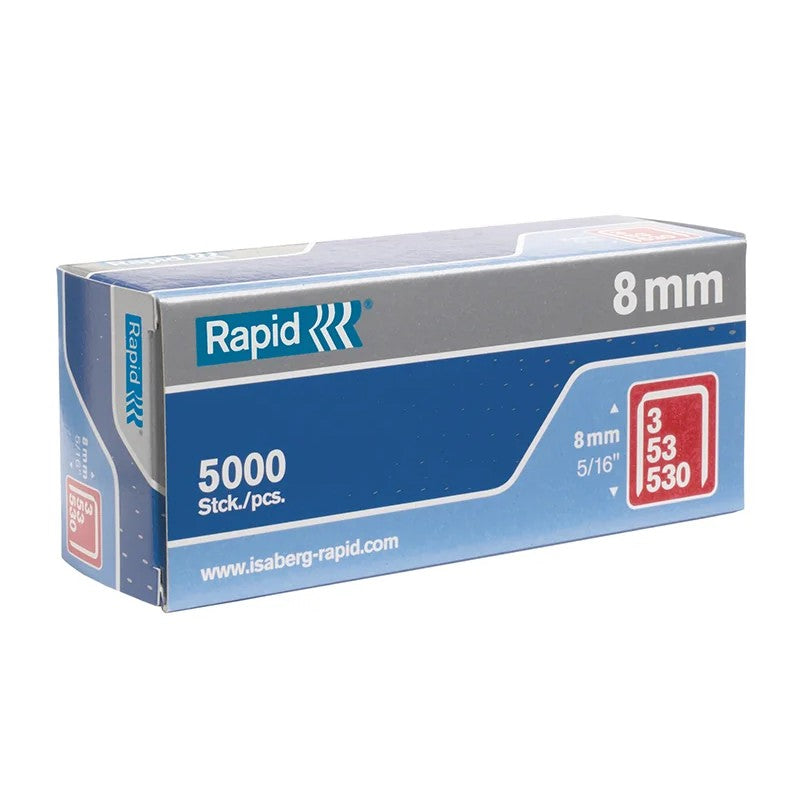 Rapid 53/8B 8mm Galvanised Staples (Box 5000) - 11857050